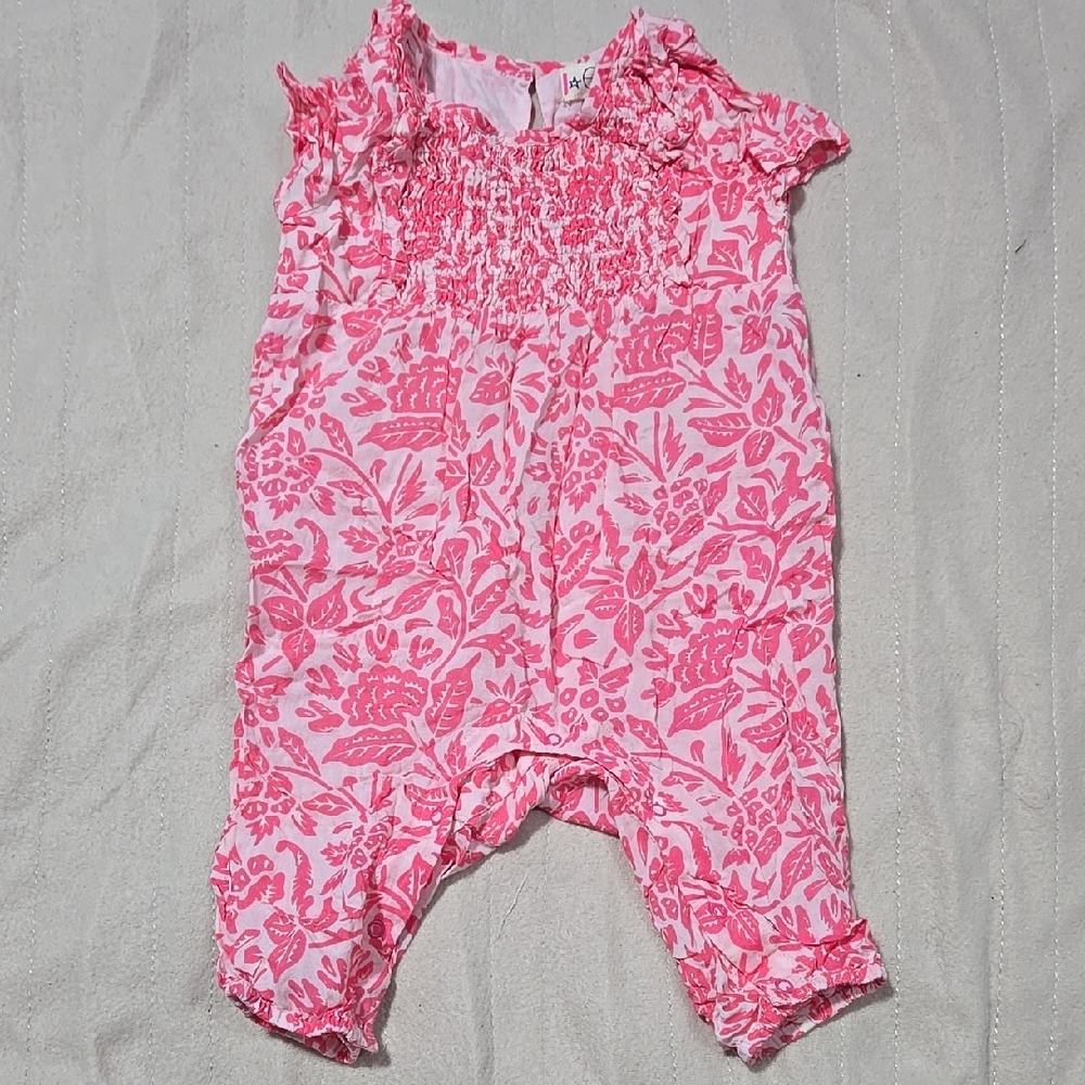 Egg New York Pink Floral Baby Romper